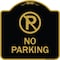 Signmission Designer Series-No Parking Large, Black & Gold Heavy-Gauge Aluminum, 18" x 18", BG-1818-9950 A-DES-BG-1818-9950 - alternate 1